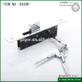 2015 High security two side brass mortise sliding door hook lock